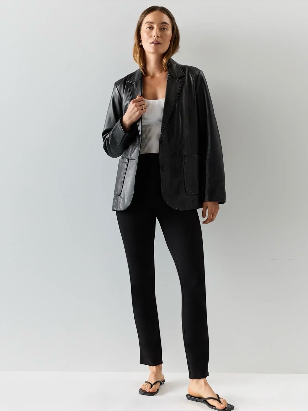 Quince Ultra-Stretch Ponte Straight Leg Pants Womens Small $99